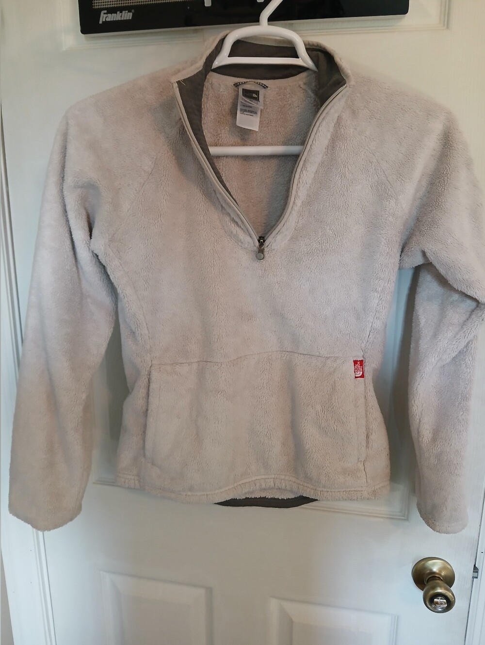 The North Face Osito Quarter Zip Fleece Pullover Cream Off White Vintage
